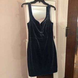 Express Blue Velvet Dress